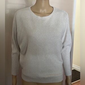 Tahari Cream Beige Cable Knit Sweater - XL